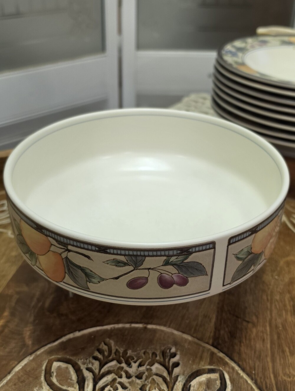 Mikasa Intaglio Garden Harvest CAC29 Round Vegetable Serving Bowl 8.25" Vintage